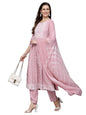 Stylum Women's Printed Rayon Naira Cut Kurta Pant with Dupatta