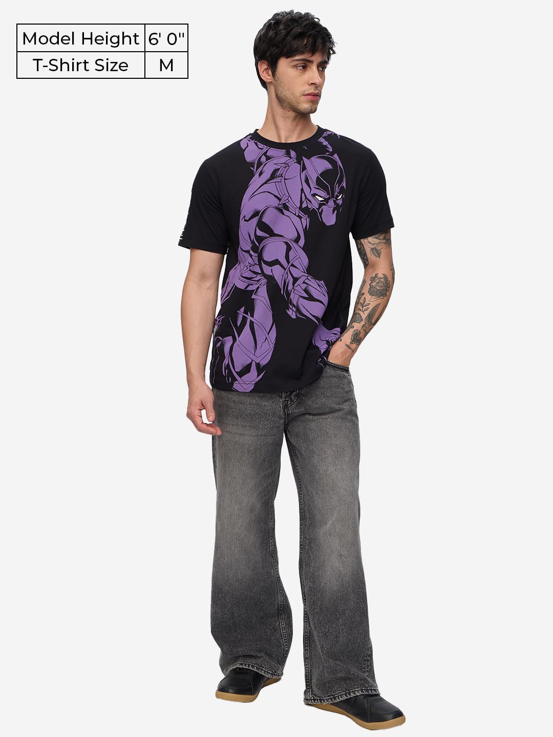 The Souled Store Official Black Panther: The King Mens and Boys Regular fit Graphic Prnited Half Sleeve Cotton Green Color Mens