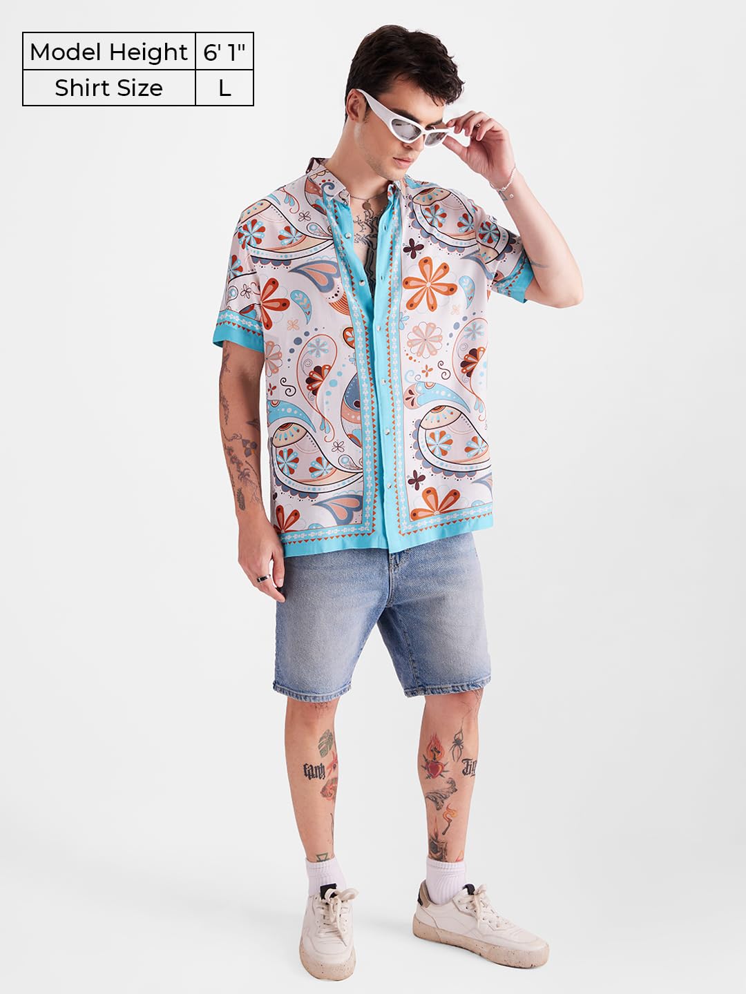 The Souled Store Original Indie Block Holiday Shirts For Men Shirts Casual Button-down Half Sleeve Printed Graphic Short Sleeve