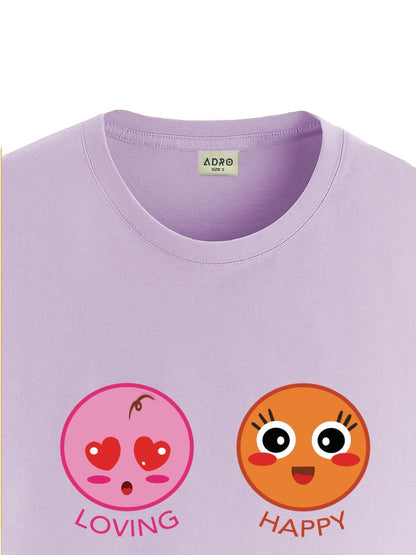 ADRO T Shirts for Boys & Girls || Emotions of Smiley Printed T-Shirt || Ages 3-14 || 100% Cotton Round Neck Tshirt for Boys & Gi