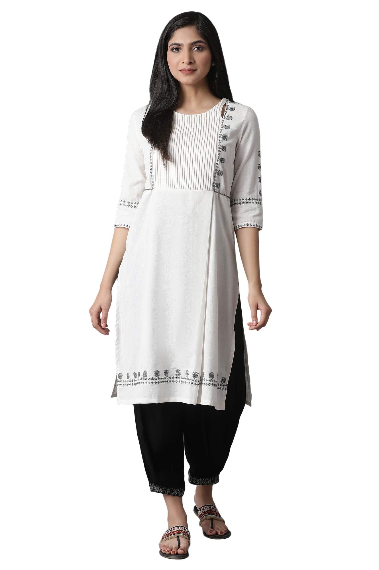 W for Woman Ecru A-Line Kurta