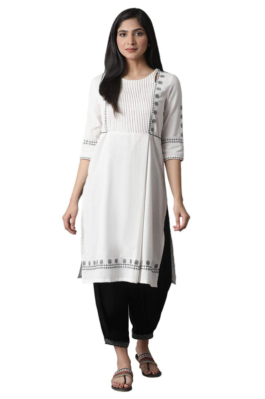 W for Woman Ecru A-Line Kurta