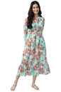 Aurelia Women'S Polyester Fit And Flare Knee-Length Casual Dress (22Aua13561-504518_Green