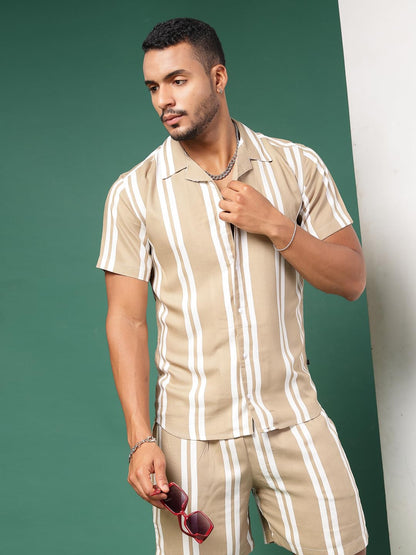 Rigo Printed Co-Ord Set for Men | Casual Shirt & Shorts Night Suit Set | Lounge-wear Nightdress Pajama Set for Mens & Boys | Nig