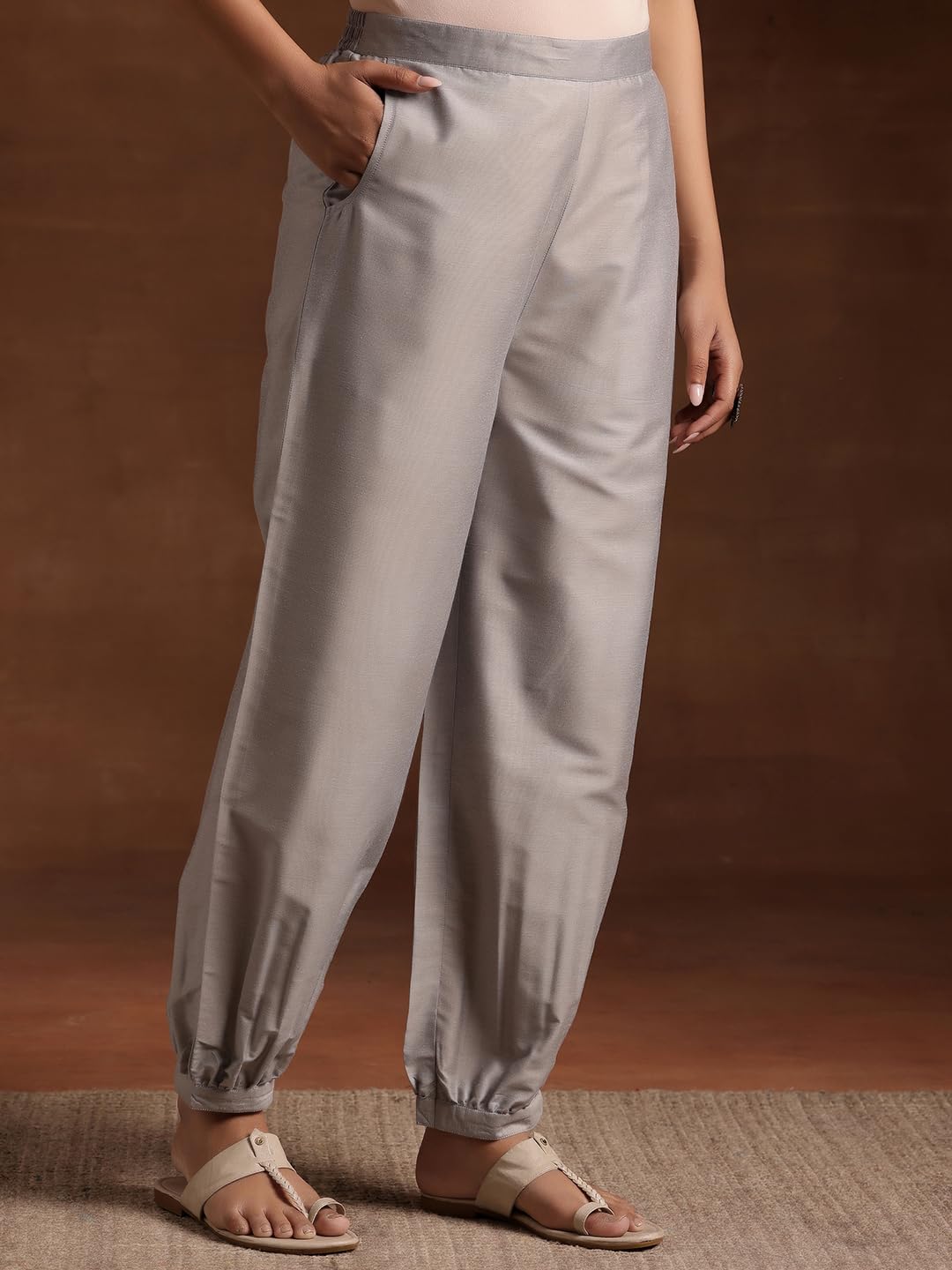 Libas WomenS Regular Casual Pants (Pl1578 Grey