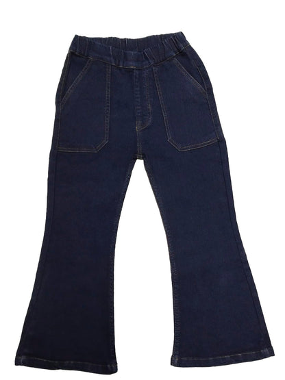 Kotty Girls Boot Cut Fit Solid Jeans Braves Navy