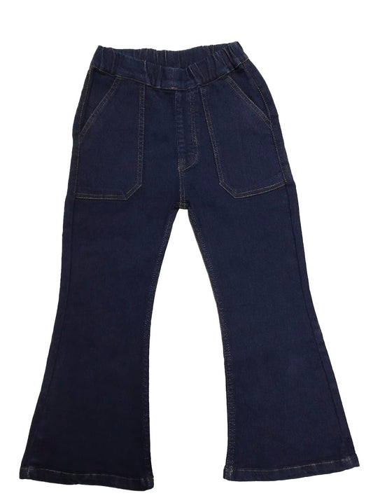 Kotty Girls Boot Cut Fit Solid Jeans Braves Navy