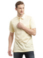 Turtle Men 100% Cotton Cream Solid Polo T-Shirt
