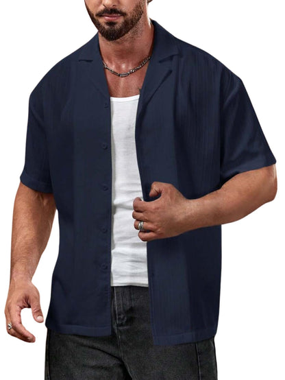 Funky Rich Funkyrich Textured Popcorn Shirts For Men || Casual Shirt For Men || Shirt For Men|| Men Stylish Half Sleeve Shirt ||