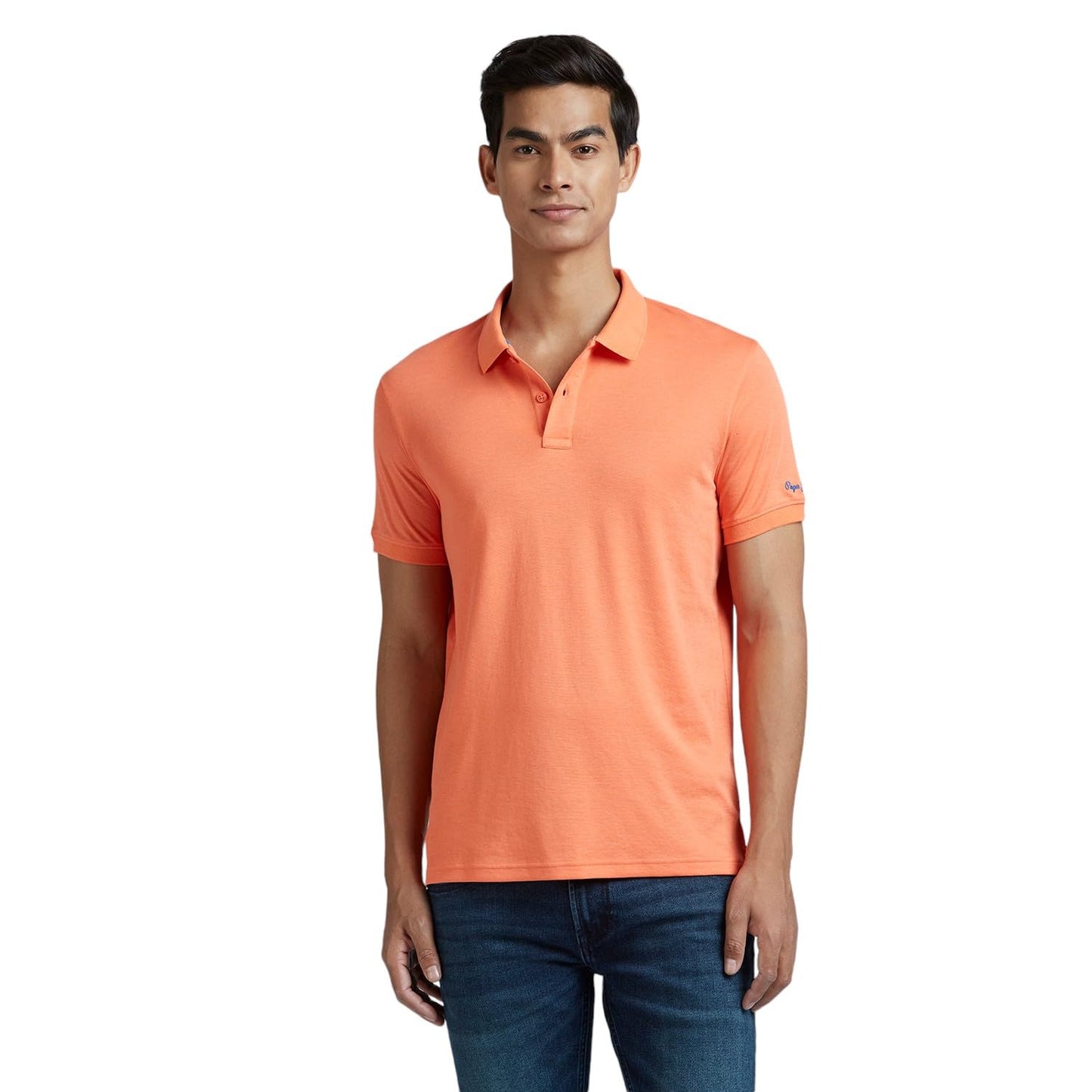 Pepe Jeans Men'S Regular Fit T-Shirt (Pm542256_Peach Orange