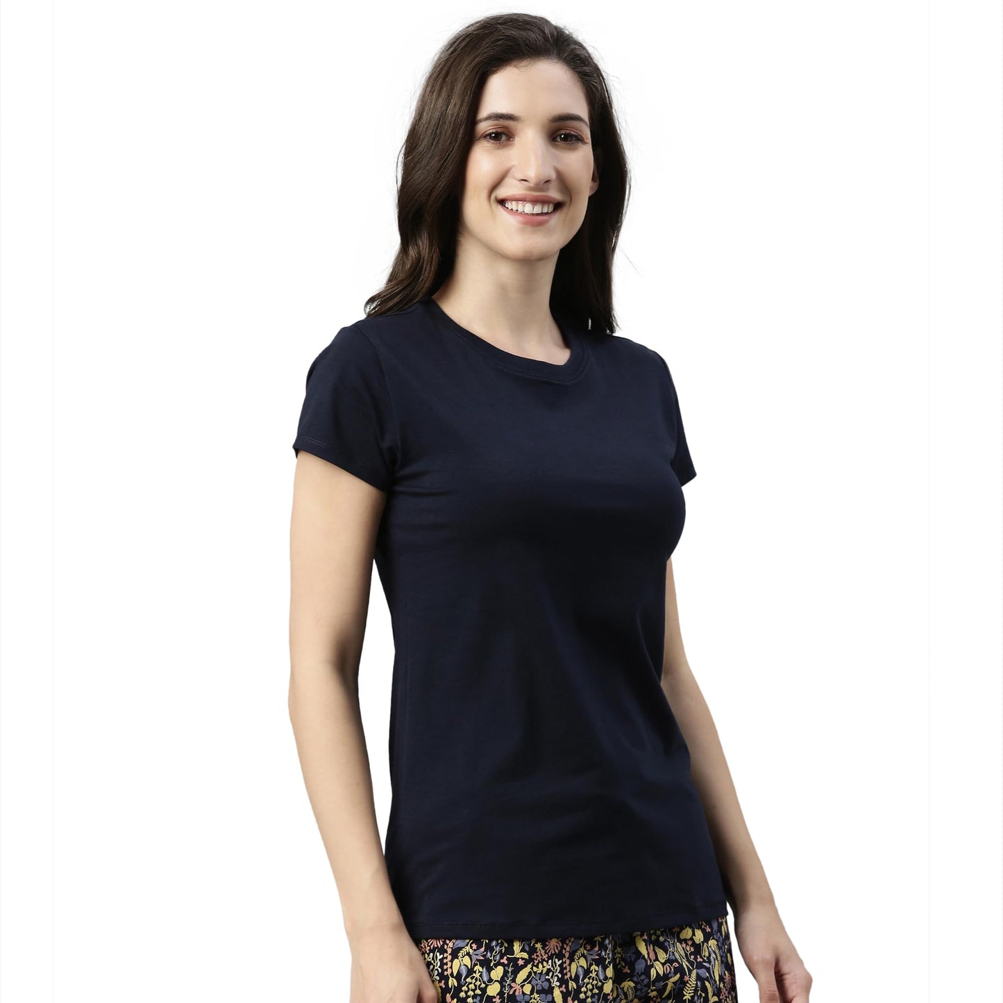 Enamor Essentials E047 Basic Crew Tee for Women