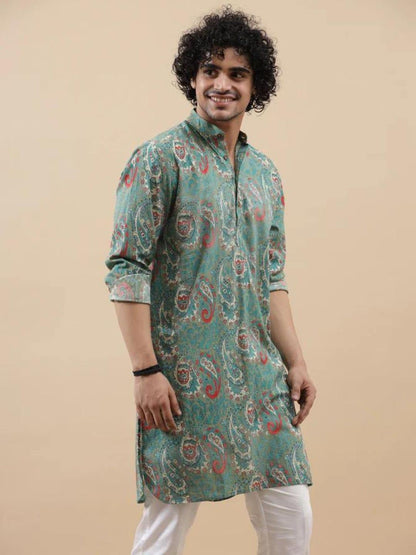 Om Sai Latest Creation MenS Kurta || Rayon Motif Printed Kurtas For Men || Stand Collar Neck With Full Sleeve Straight Kurta Fo