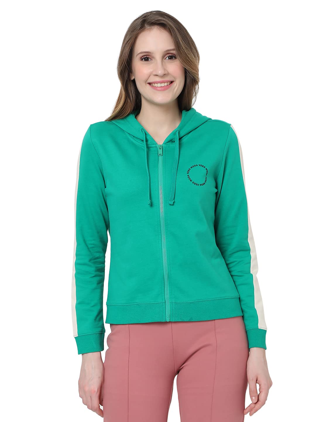 Vero Moda WomenS Solid Sweatshirt(10267552_Golf Green_Xl)