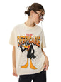 The Souled Store Official Daffy Duck: Despicable Women and Girls Short Sleeve Round Neck Printed Cotton Oversized T-Shirts