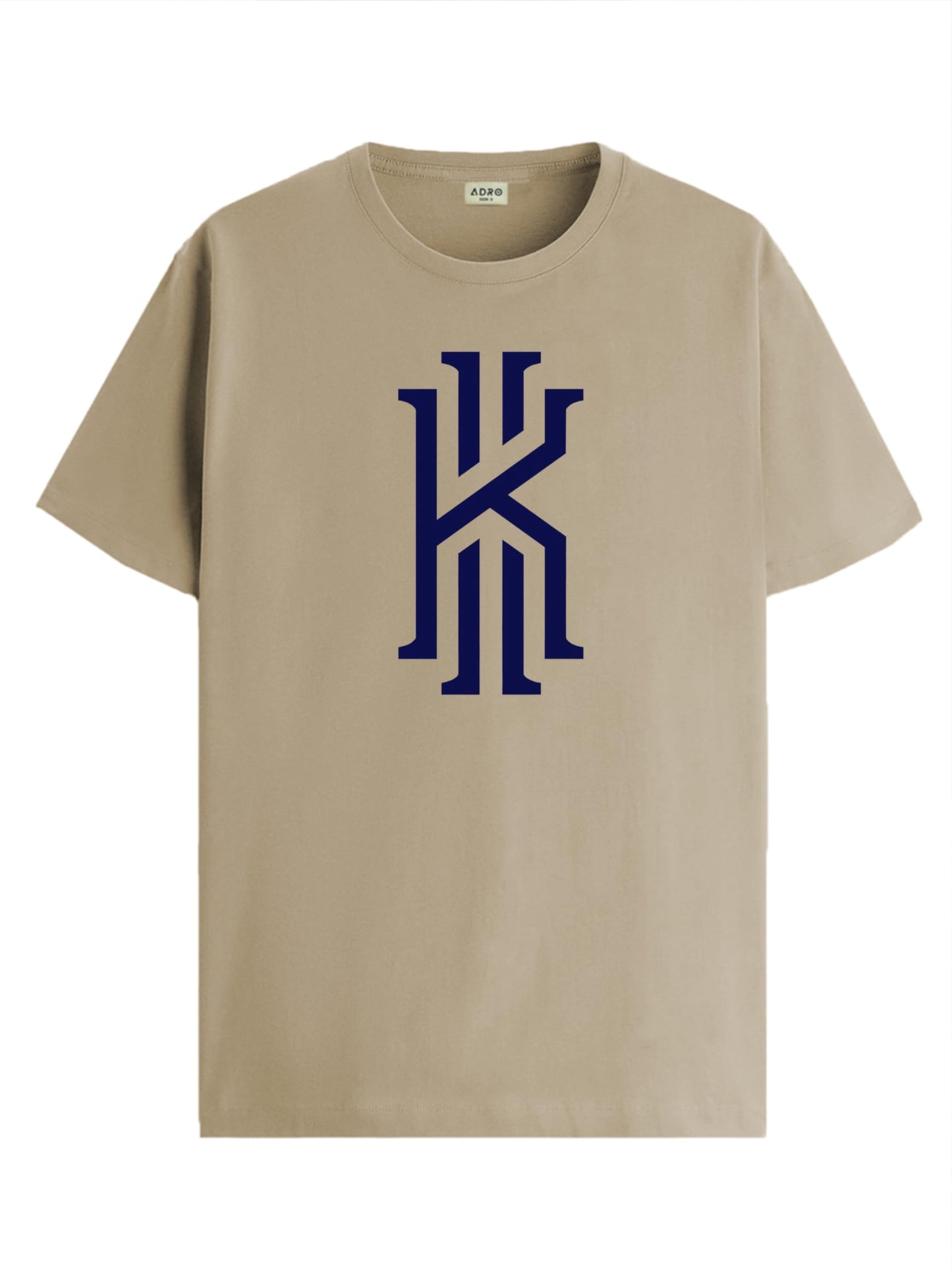 ADRO Mens Printed T Shirt - Premium Cotton Graphic Printed Tshirt - Beige T-Shirt - RN24-KOBE-BE