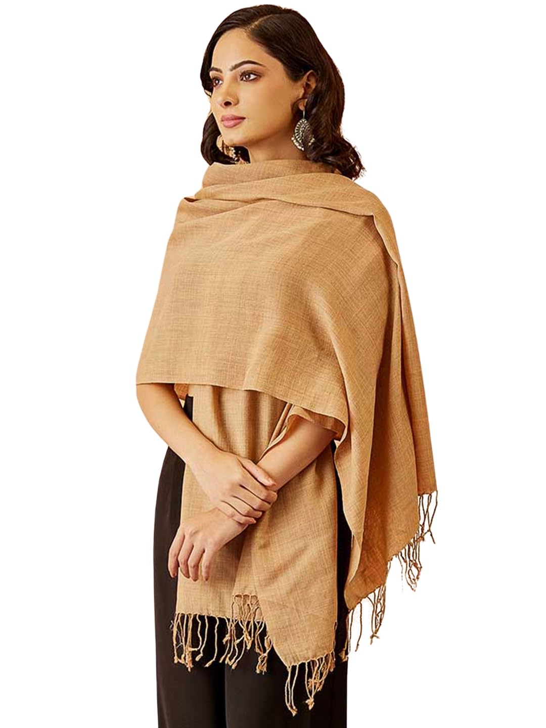Pashmoda Women Rahmat Fine Wool Melange Stole (Size 28x80 Inches)