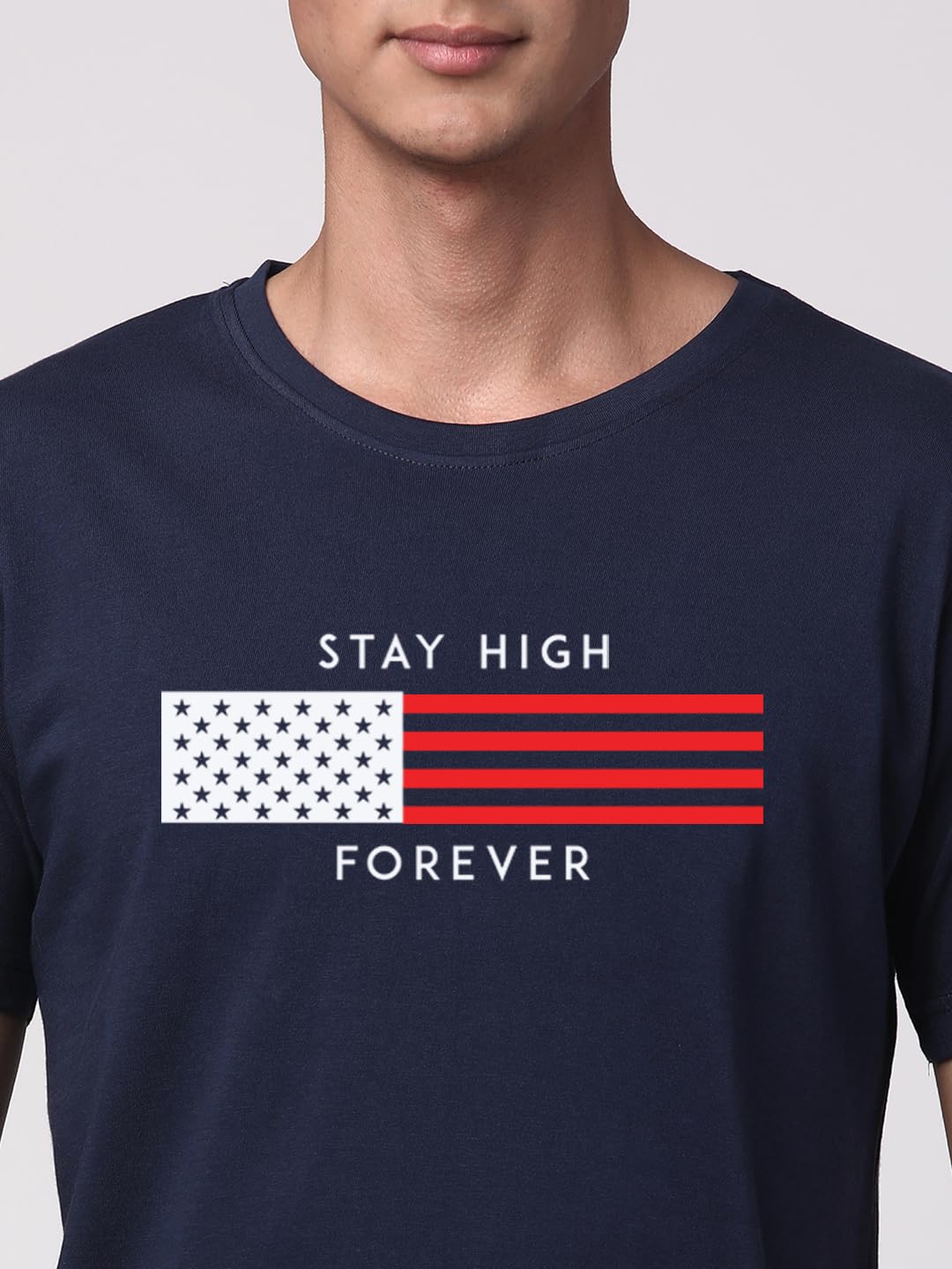 ADRO Mens Flag Printed Cotton T-Shirt_RN24-L2-FLAG-NB