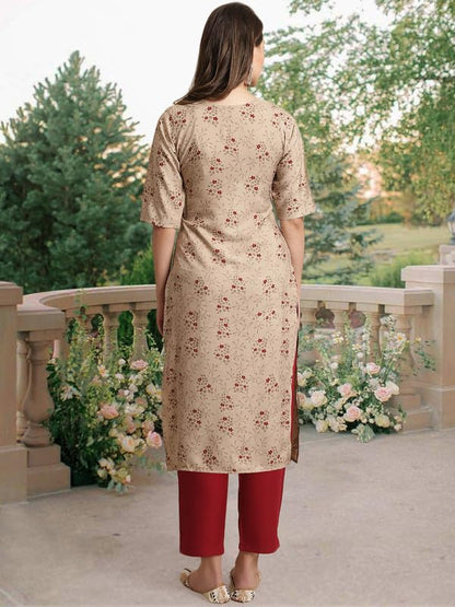 Pinkmint Straight Crepe Kurta & Pant For Women Ethnic Kurta Set For Women (Pack Of 3)