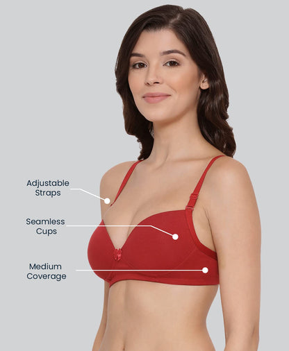 Lyra WomenS Cotton Non Wired Padded Bra