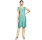 anubhutee Women's Rayon sea Green Foil Print Geometric Printed Straight Kurta