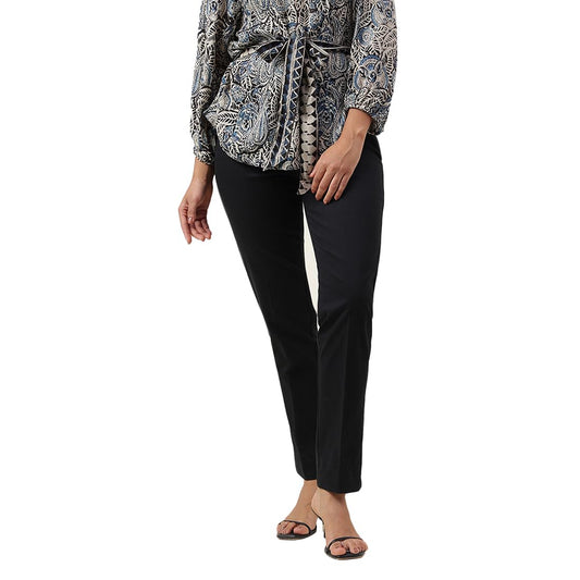 Fabindia WomenS Slim Pants (2112625Black_Black