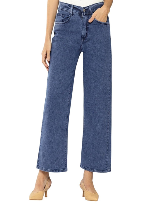 Aarika Girls Blue Colour Solid Denim Jeans(9-14 Years)