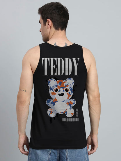 Peppyzone Mens Regular Fit Vest (TT-Teddy36FB40FB_Black