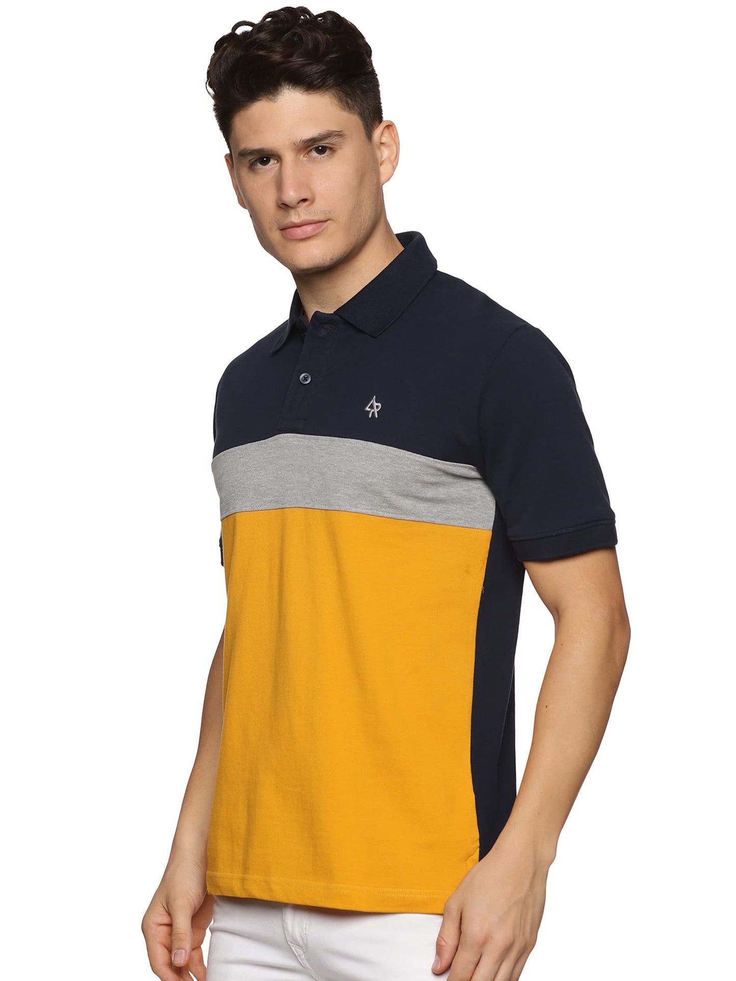 ADRO Premium Polo T-Shirt for Men (PN23-S1-NBGRMU-MU_Mustard)