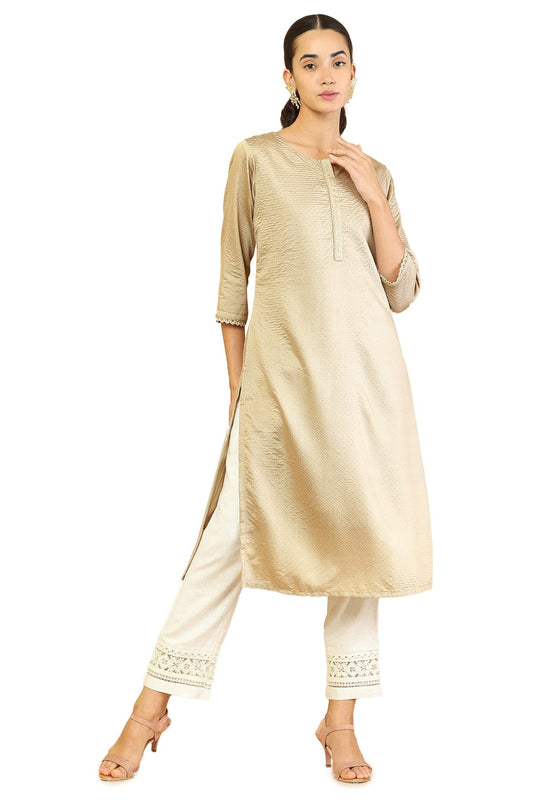 Soch Women Blue Solid Kurta