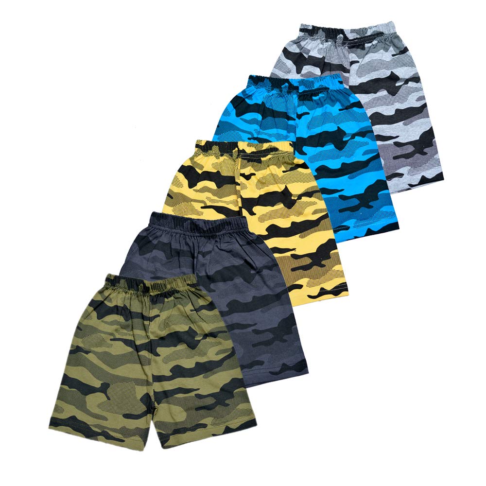 T2F Boys Printed Cotton Shorts(Pack of 5)