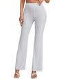 Shasmi White Womens Yoga Dress Pants Stretchy Work Slacks Business Casual Office Bell-Bottom/Boot-Cut Elastic Waist Regular Fit