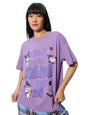 The Souled Store Official Hello Kitty: Drama Queen Women and Girls Short Sleeve Round Neck Printed Cotton Oversized T-Shirts Pur