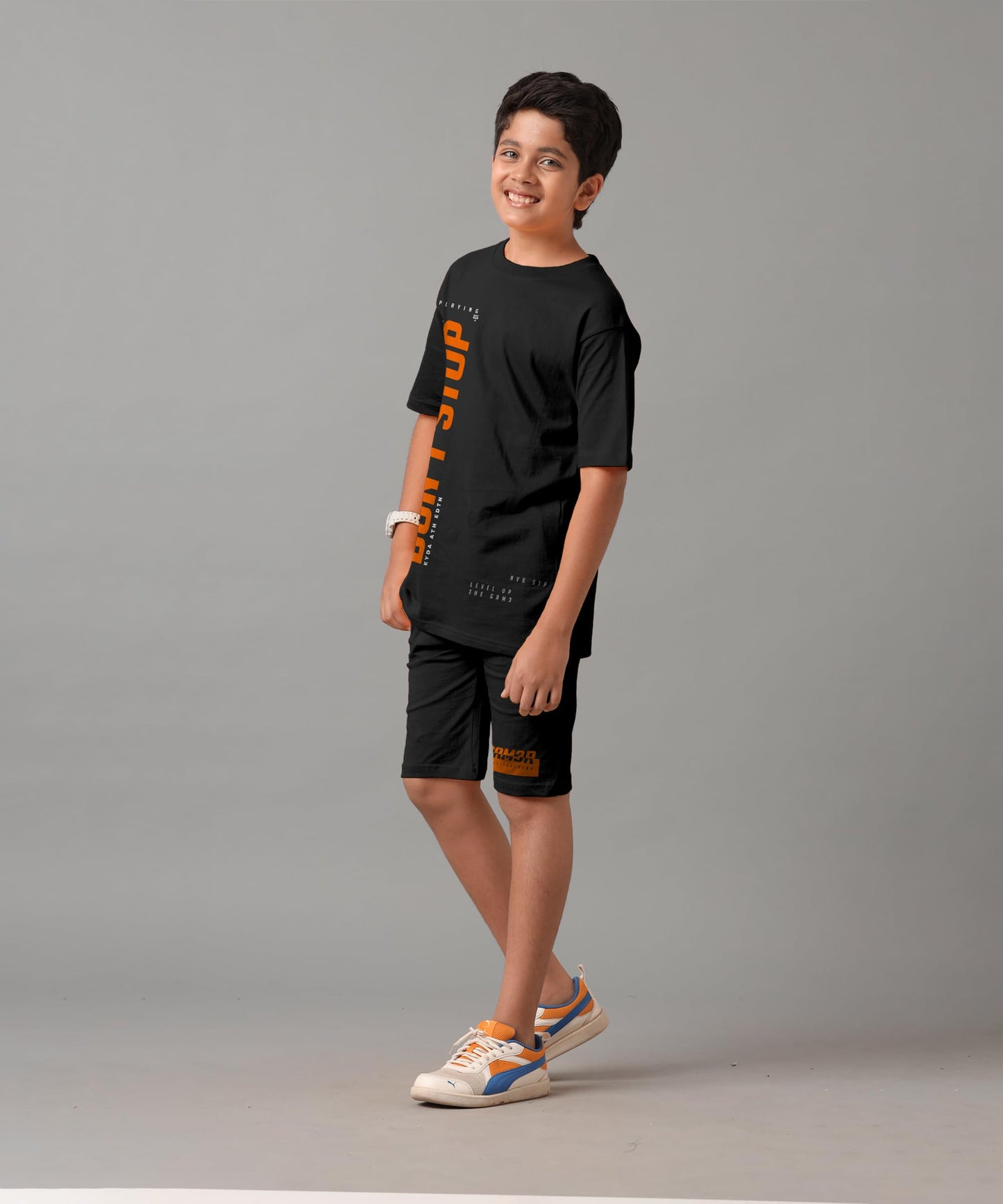 Kyda Kids BoyS 100% Pure Cotton Premium Printed Tshirt And Shorts Co-Ords Set (Pack Of 1)
