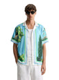 The Indian Garage Co Mens Relaxed Fit Still Life Cuban Collar Half Sleeves Resort Sweater