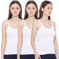 Rupa Softline Plain/Solid Regular Fit Women Super Combed Cotton Camisole, Under-Shirt, Stretchable and Body-Hugging, White,Pack