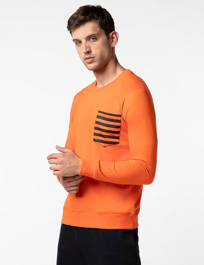 FYLTR Mens Casual Raglan Sleeve Sweatshirt with Pocket Detail - Full Sleeve | Rib Hem & Cuff | Casual Winterwear for Men