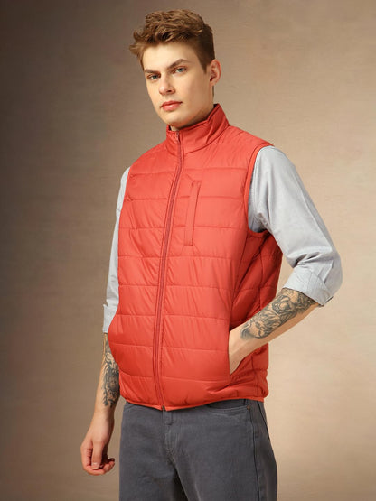 Dennis Lingo Men Regular Fit Polyester Sleeveless Solid Jackets