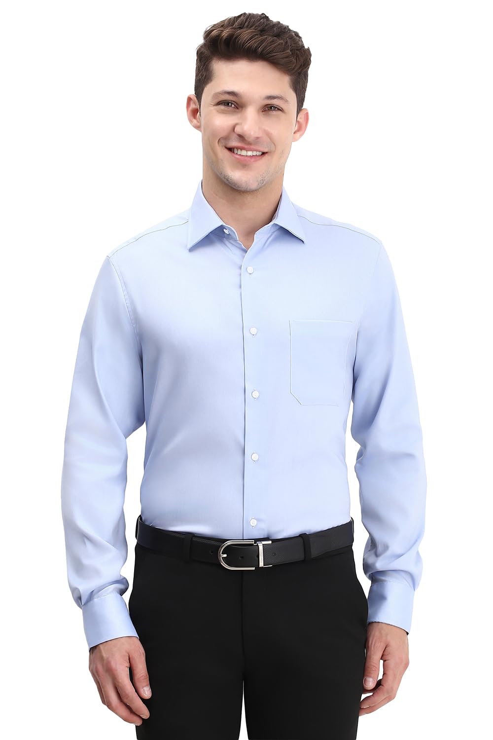 Allen Solly Men Regular Fit Solid Formal Full Sleeve Shirt