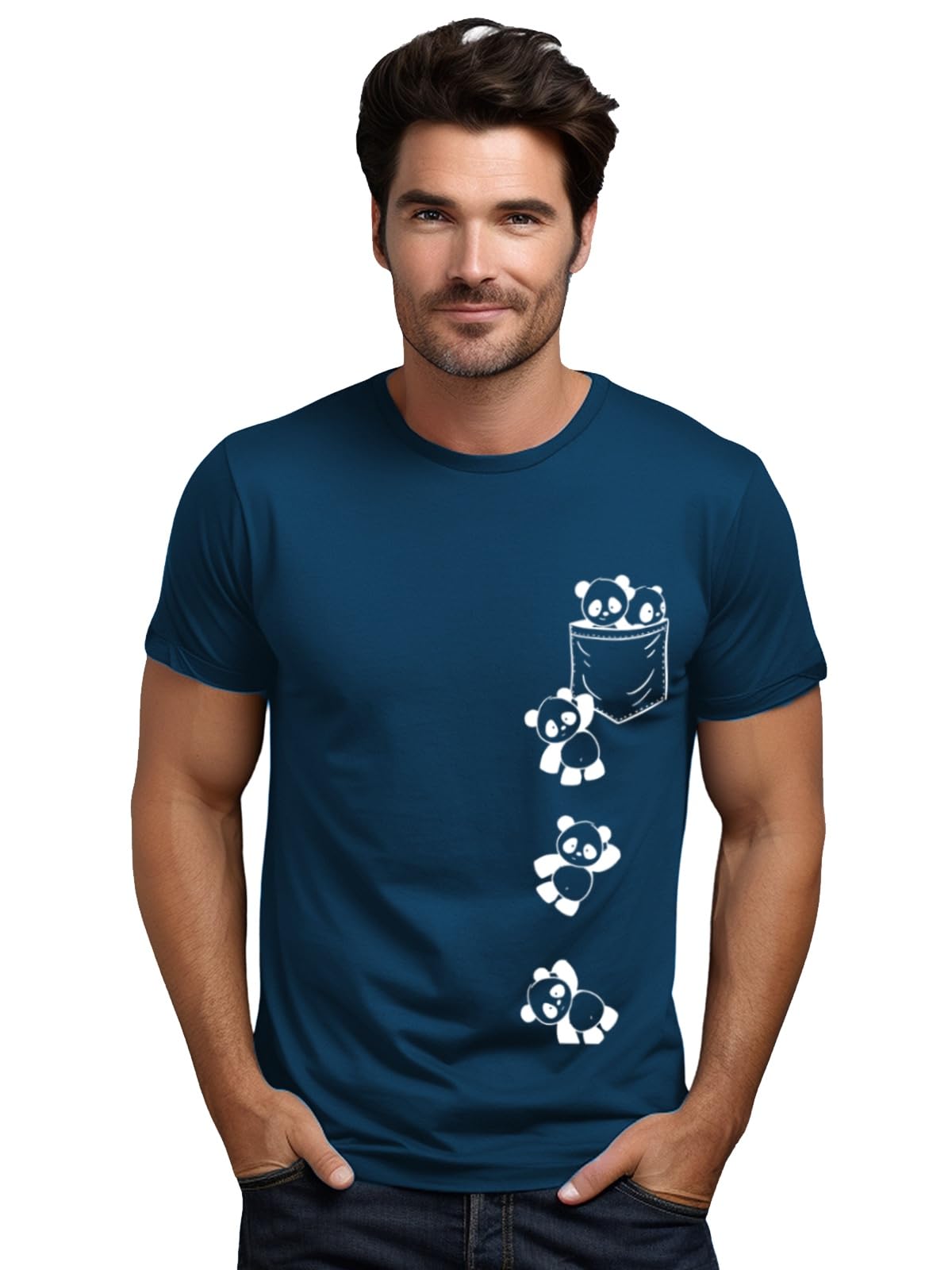 ADRO Tshirt for Men | Printed T Shirt for Men | 100% Cotton T-Shirt |Printed T Shirt | T-Shirts | RN24-POC