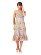 Oomph! WomenS Western & Fusion Wear Printed Crepe Dress For Women, Smocked Bodice, Yellow - Md1060