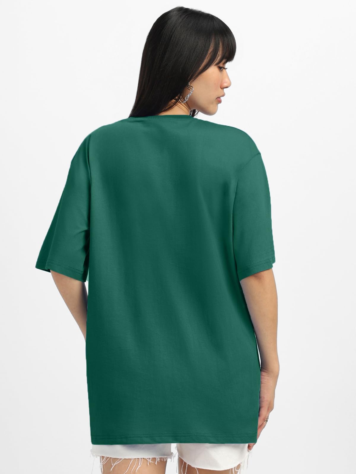 Juneberry Pack Of 2, 100% Pure Cotton, Round Neck, Oversized, Loose, Baggy Fit, Drop Shoulder, Graphic Printed, Half Sleeve T-Sh