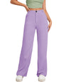 Toochki Trousers for Women | Womens High-Waisted Pant | Trouser | Korean Style | Purple Color | Bottom Wear