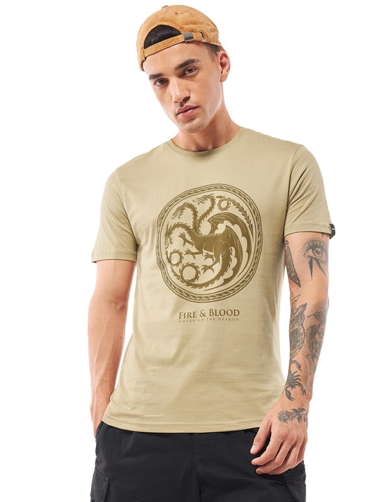 Bewakoof Official House Of The Dragon Merchandise MenS Graphic Print Regular Fit Half Sleeve Round Neck Cotton Jersey T-Shirt_64