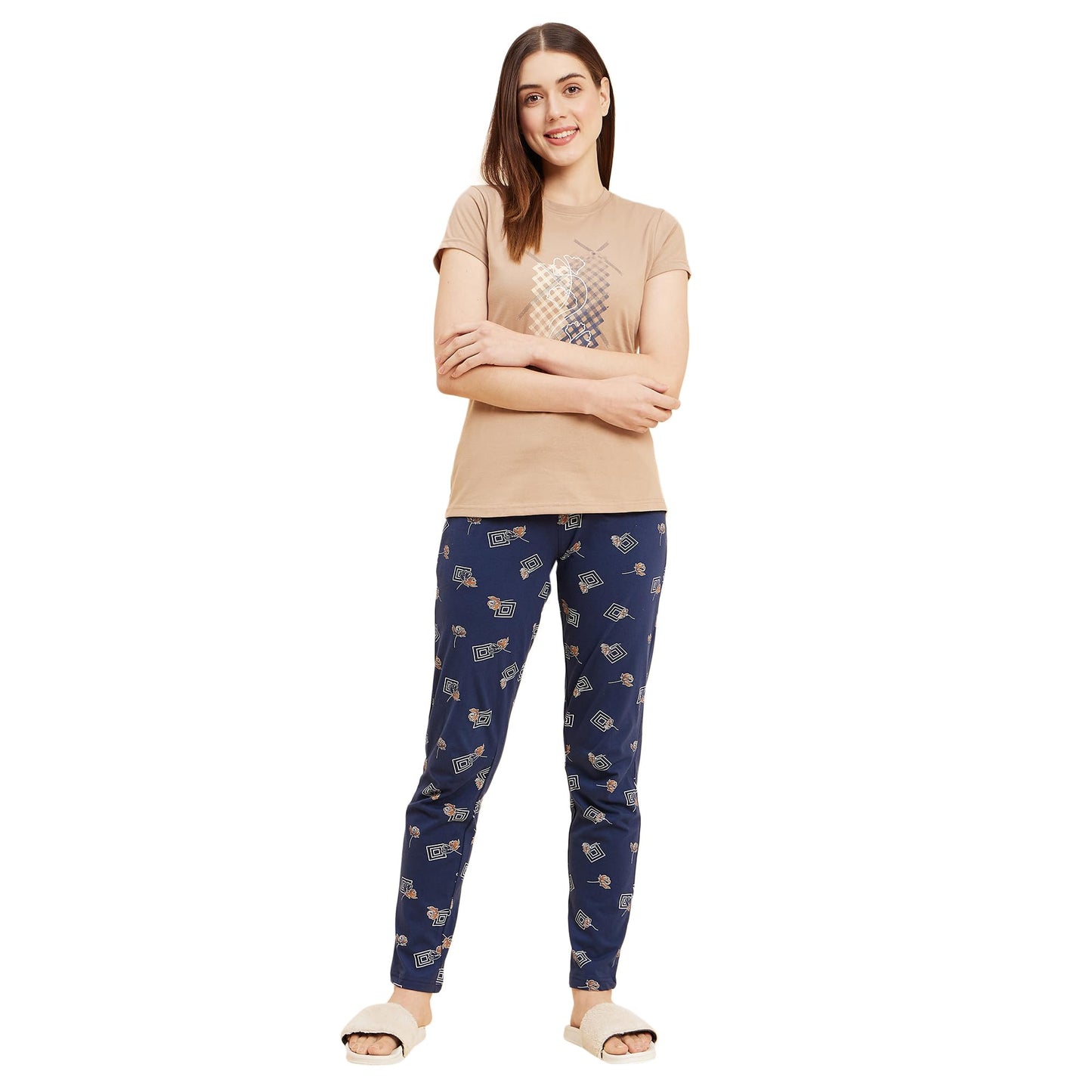 Sweet Dreams Women Printed Half Sleeves Pyjama Set