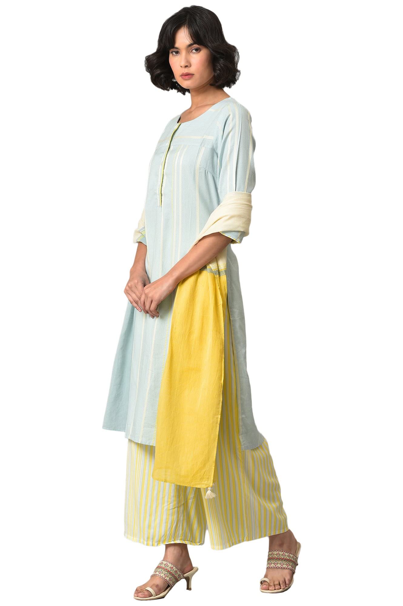 W for Woman Womens Kurta, Parallel Pant & Dupatta