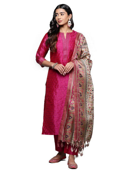 Varanga WomenS Silk Blend Kurta Set (Frl_Vskd32018_Vardup022_Pink