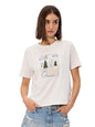 The Souled Store Serene Cotton Women & Girls Short Sleeve Round Neck Graphic Printed Relaxed Fit T-Shirts White