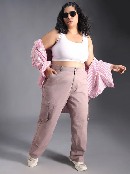 High Star WomenS Classic Casual Pants (Hswwts2402P_Mv_Mauve
