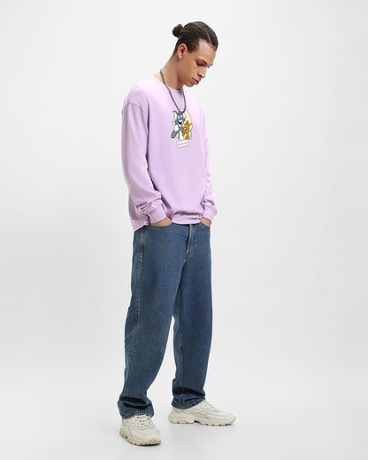 Bewakoof X Official Tom & Jerry Merchandise Mens Certified Troublemakers (TJL) Graphic Printed Cotton Jersey T-Shirt - Oversize
