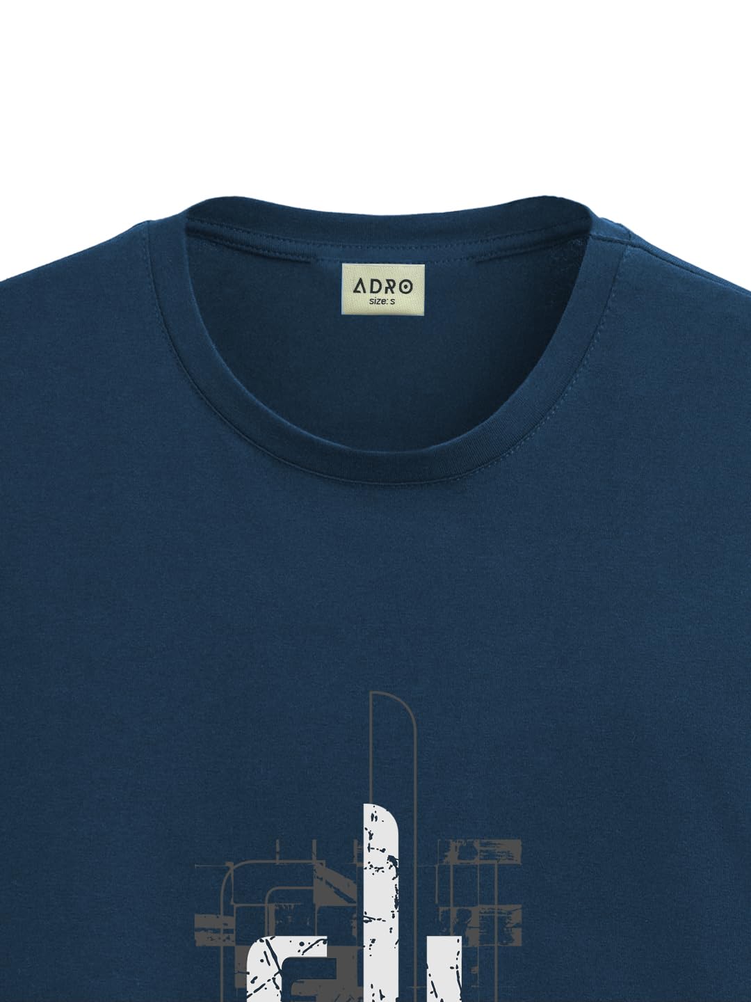 ADRO Men's Graphic Printed 100% Cotton T-Shirt - Regular Fit, Printed T-Shirts for Men (RN24-FTR-SB_Teal)